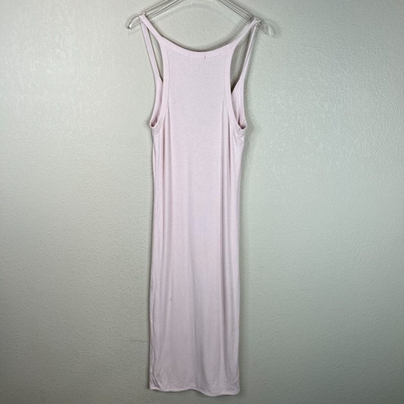 ATM Women's Ribbed Knit‎ Tank Mini Dress Racerback Sleeveless Pink Size S - Picture 9 of 13